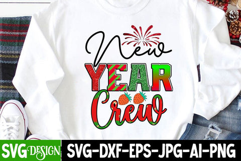 New Year Crew Sublimation Design , Happy New Sublimation PNG SVG BlackCatsMedia 