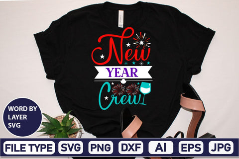 New Year Crew SVG Design SVGs,Quotes and Sayings,Food & Drink,On Sale, Print & Cut SVG DesignPlante 503 