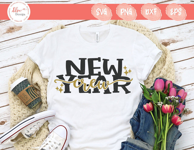 New Year Crew - SVG, PNG, DXF, EPS SVG Elsie Loves Design 