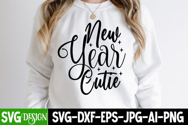 New Year Cutie SVG Cut File SVG BlackCatsMedia 