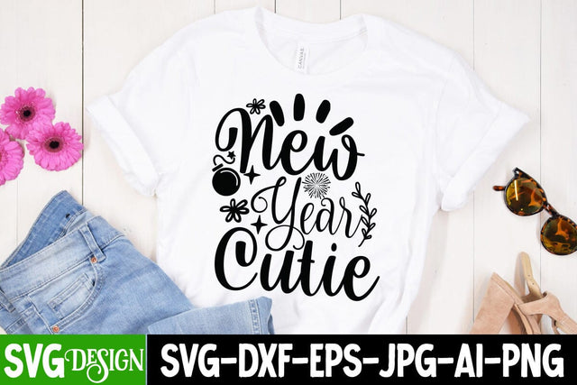 New Year Cutie SVG Cute File SVG BlackCatsMedia 