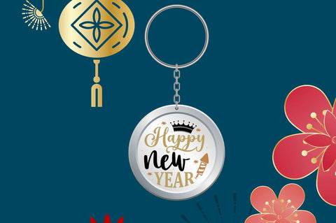 New Year Keychain Svg bundle SVG Regulrcrative 