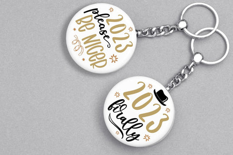 New Year Keychain Svg bundle SVG Regulrcrative 