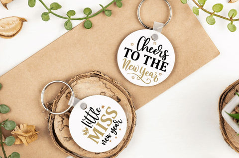 New Year Keychain Svg bundle SVG Regulrcrative 