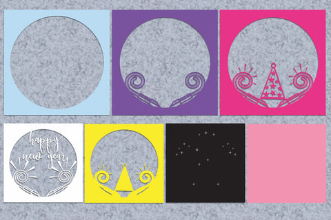 New Year Layered Papercut 10 svg eps png ai pdf SVG zafrans studio 