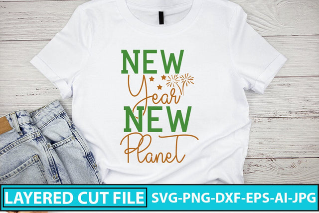 New Year New Planet SVG Cut File SVG Syaman 