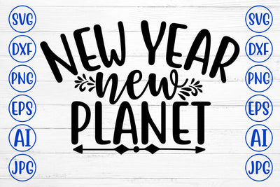 New Year New Planet SVG Cut File SVG Syaman 