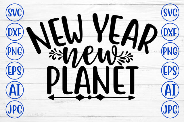 New Year New Planet SVG Cut File SVG Syaman 