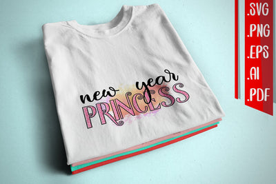 New Year Princess Sublimation PNG Files Sublimation zafrans studio 