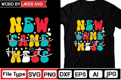 New Year Same Hot Mess Retro SVG Design Cut File SVGs,Quotes and Sayings,Food & Drink,On Sale, Print & Cut SVG DesignPlante 503 