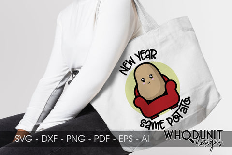 New Year, Same Potato | Potato cut File | New Year SVG SVG Whodunit Designs 