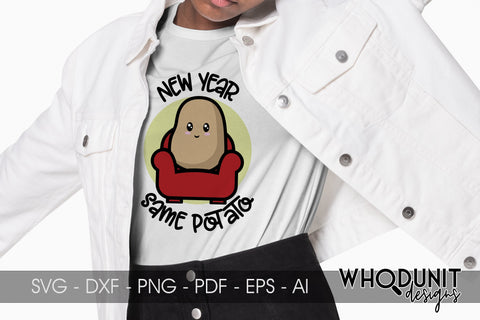 New Year, Same Potato | Potato cut File | New Year SVG SVG Whodunit Designs 