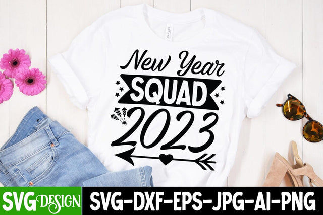 New Year Squad 2023 SVG Cut File , New Year SVG Cut File SVG BlackCatsMedia 