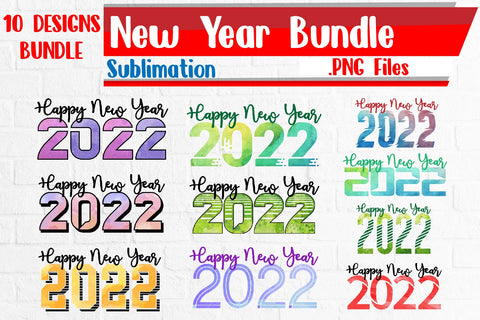 New Year Sublimation Bundle PNG Files Sublimation zafrans studio 