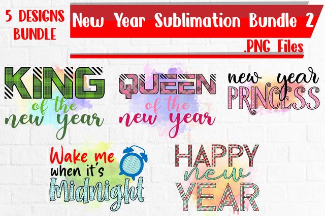 New Year Sublimation BUNDLE PNG Files Sublimation zafrans studio 