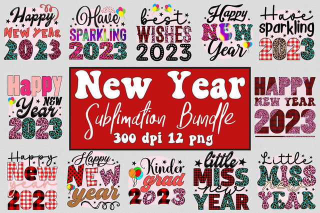 New Year Sublimation Bundle Sublimation SVGArt 