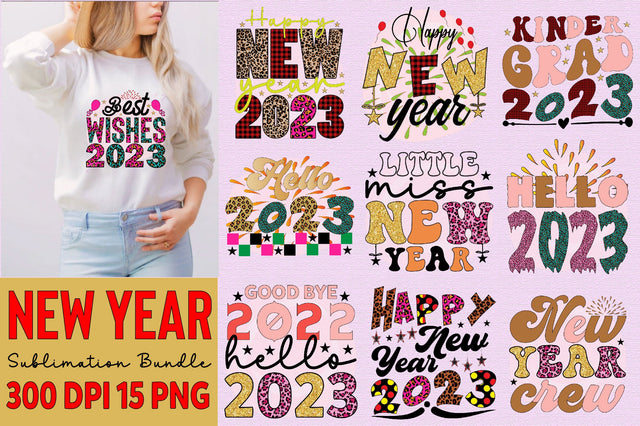 New Year Sublimation Bundle Sublimation SVGArt 