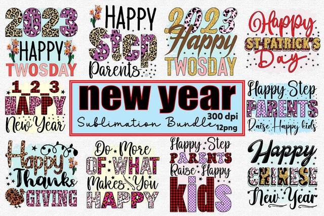 New Year Sublimation Bundle Sublimation SVGArt 