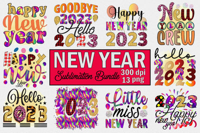 New Year Sublimation Bundle Sublimation SVGArt 