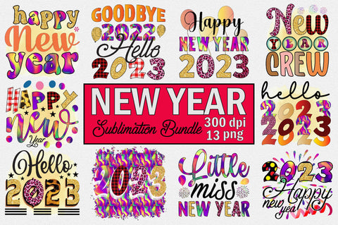 New Year Sublimation Bundle Sublimation SVGArt 