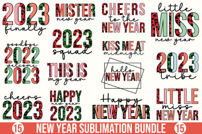 New year sublimation bundle Sublimation SVGista 