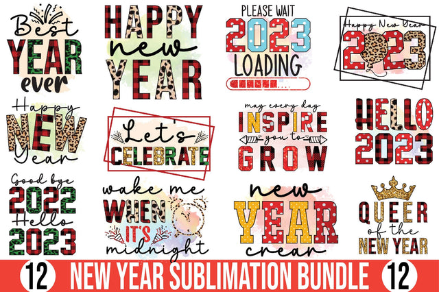 New Year Sublimation Bundle Sublimation SVGista 