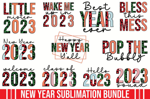 New year sublimation bundle Sublimation SVGista 