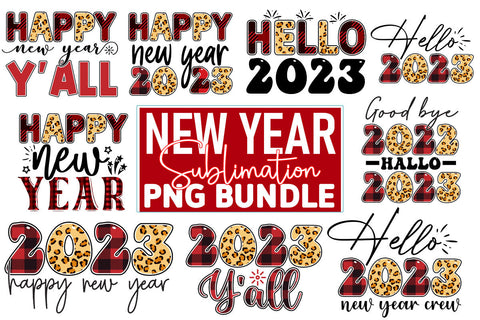New Year Sublimation Design Bundle SVG CraftingStudio 
