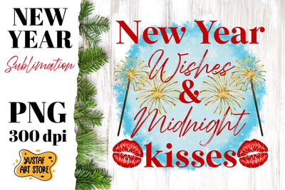 New Year sublimation. New Year wishes & Midnight kisses Sublimation Yustaf Art Store 