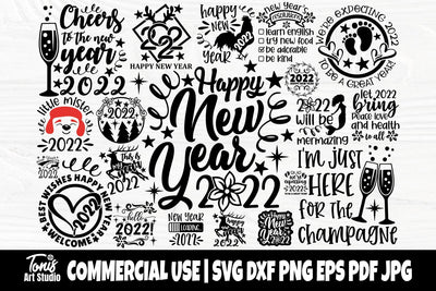 New Year SVG Bundle, 2022 Svg, New Years Eve Shirt SVG TonisArtStudio 