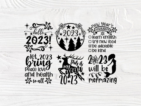 New Year SVG Bundle, 2023 Svg Sayings, New Years Eve Svg, Png Sublimation, Cut Files For Cricut, Silhouette Dxf SVG TonisArtStudio 