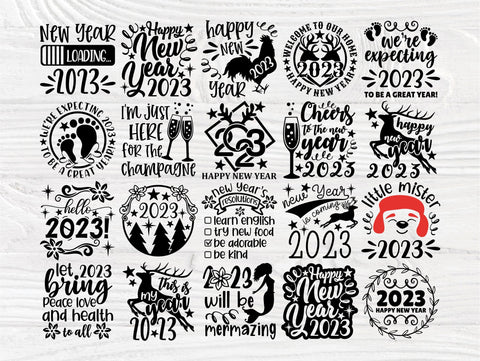 New Year SVG Bundle, 2023 Svg Sayings, New Years Eve Svg, Png Sublimation, Cut Files For Cricut, Silhouette Dxf SVG TonisArtStudio 