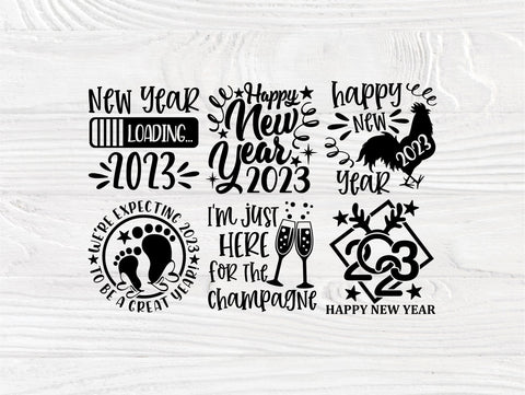 New Year SVG Bundle, 2023 Svg Sayings, New Years Eve Svg, Png Sublimation, Cut Files For Cricut, Silhouette Dxf SVG TonisArtStudio 