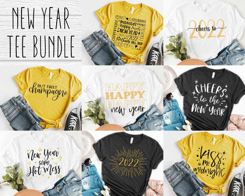 New Year SVG Bundle - Holiday shirt SVG for Cricut - New Year Eve SVG bundle - 2022 - Digital Download SVG Isobel Jade Designs 