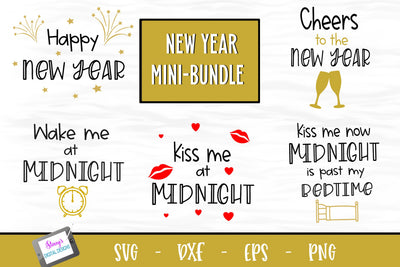 New Year SVG Bundle - Includes 5 SVG Files SVG Stacy's Digital Designs 