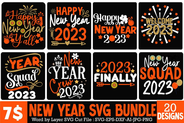 New Year SVG Bundle , New Year SVG Bundle Quotes , New Year SVG Bundle Clipart New Year SVG Bundle 2023 SVG BlackCatsMedia 