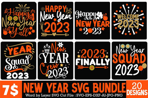 New Year SVG Bundle , New Year SVG Bundle Quotes , New Year SVG Bundle Clipart New Year SVG Bundle 2023 SVG BlackCatsMedia 