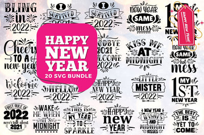 New Year SVG Bundle SVG Designangry 