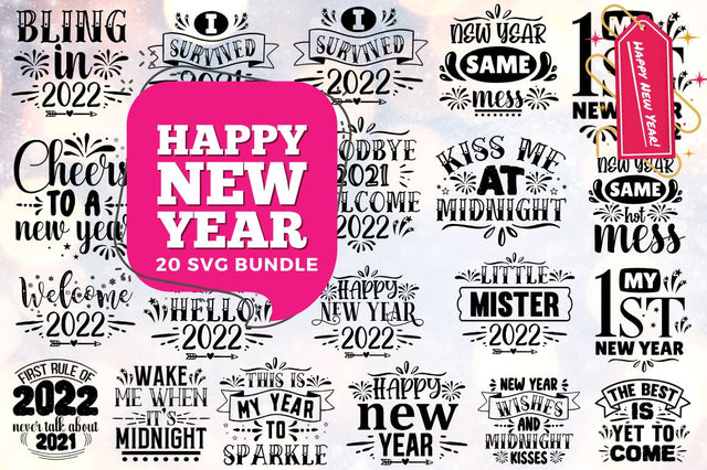 New Year SVG Bundle SVG Designangry 