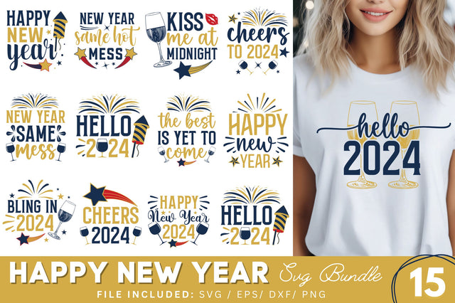 New Year svg bundle SVG Regulrcrative 