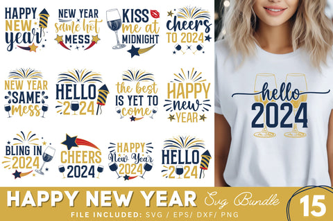 New Year svg bundle SVG Regulrcrative 