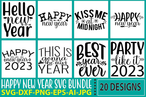 New Year SVG Bundle SVG Syaman 