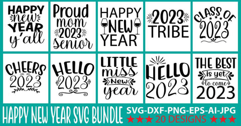 New Year SVG Bundle SVG Syaman 