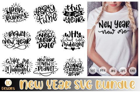New Year SVG Bundle Vol 3 SVG dapiyupi store 