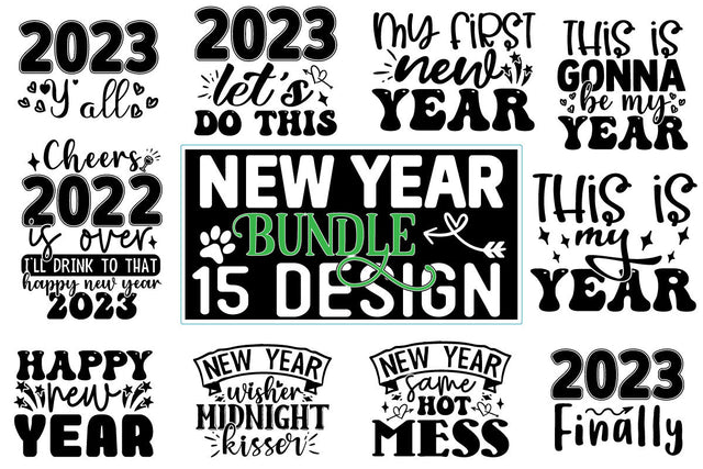 New Year SVG Design Bundle SVG CraftingStudio 