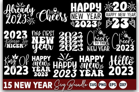 New Year SVG Design Bundle SVG CraftingStudio 