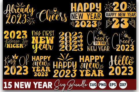 New Year SVG Design Bundle SVG CraftingStudio 