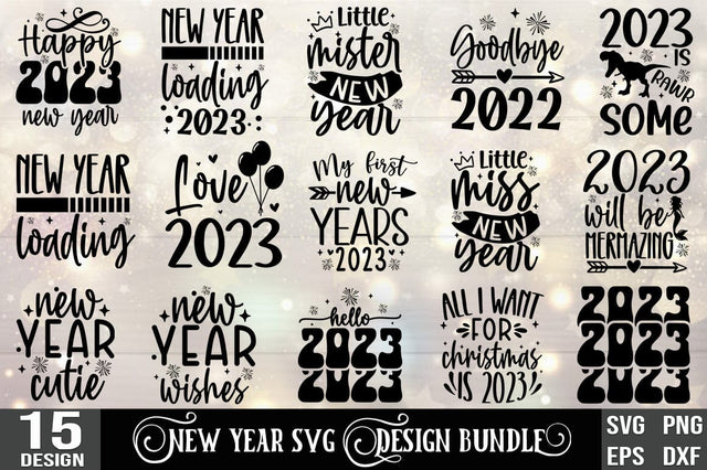 New Year SVG Design Bundle SVG FiveStarCrafting 