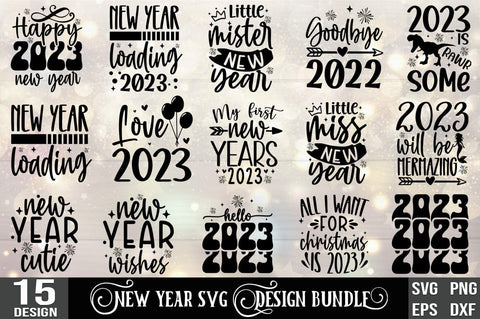 New Year SVG Design Bundle SVG FiveStarCrafting 