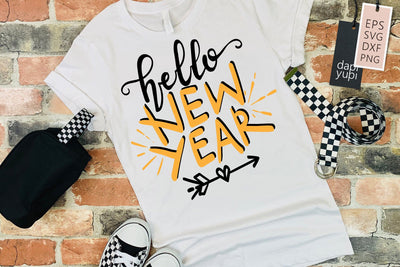 New Year SVG Hello New Year Quotes SVG dapiyupi store 